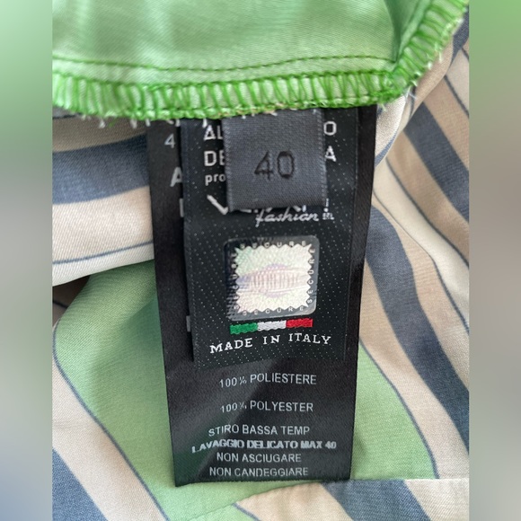 Alessandro Dell’Aqua Green Multicolour Pattern Printed Midi Dress - Picture 7 of 7